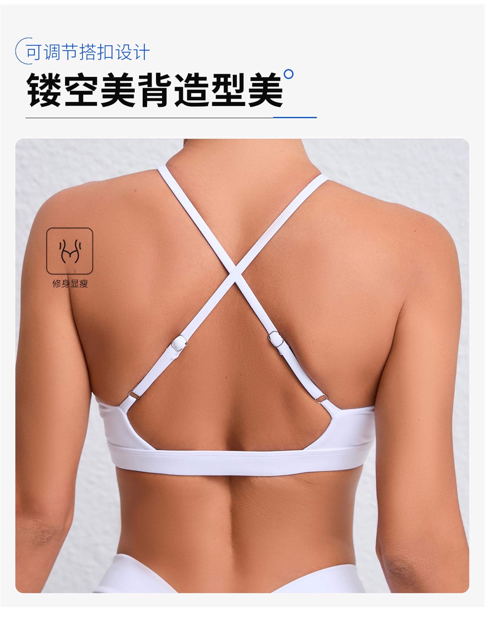 Reggiseni sportivi imbottiti e incrociati sulla schiena con spalline per donne, supporto medio e traspirante, per yoga, palestra, allenamento, corsa, palestra, relax