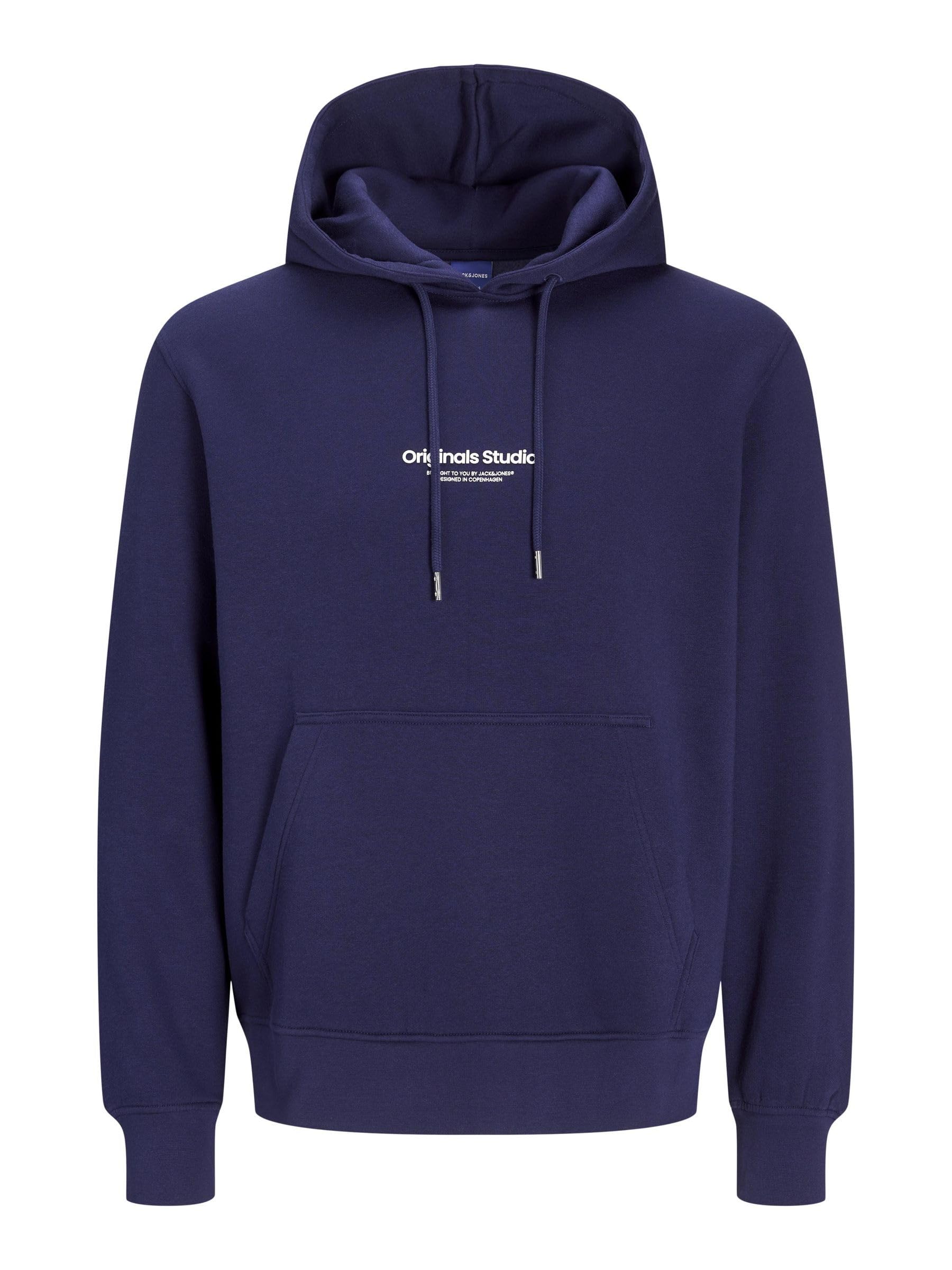 JACK & JONES Men's Jorvesterbro Sweat Hood Noos, Ocean Cavern, XXL