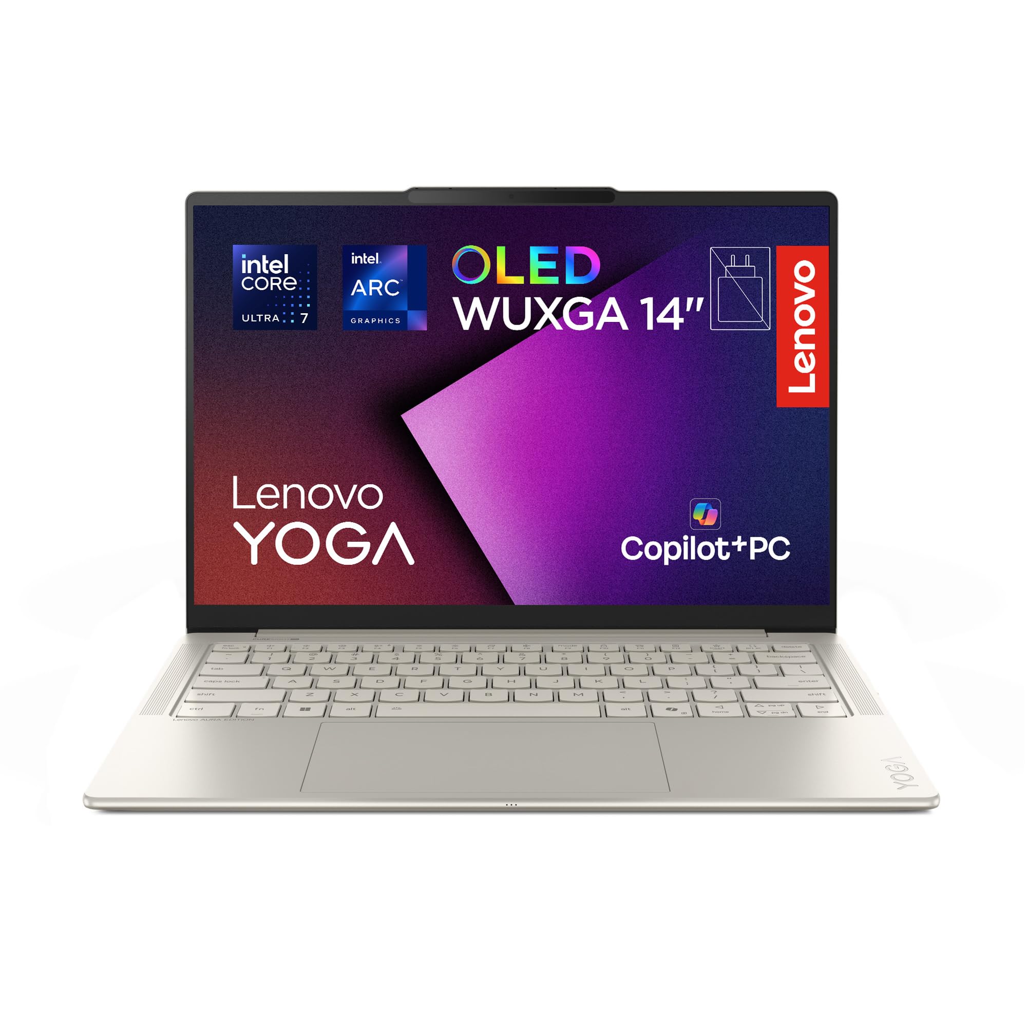 Lenovo Yoga Slim 7 14ILL10 - Ordinateur Portable Copilot + 14'' OLED 60Hz (Intel Core Ultra 7 256V, RAM 16Go, SSD 1To, Windows 11 Home) Clavier rétroéclairé AZERTY FR - Seashell