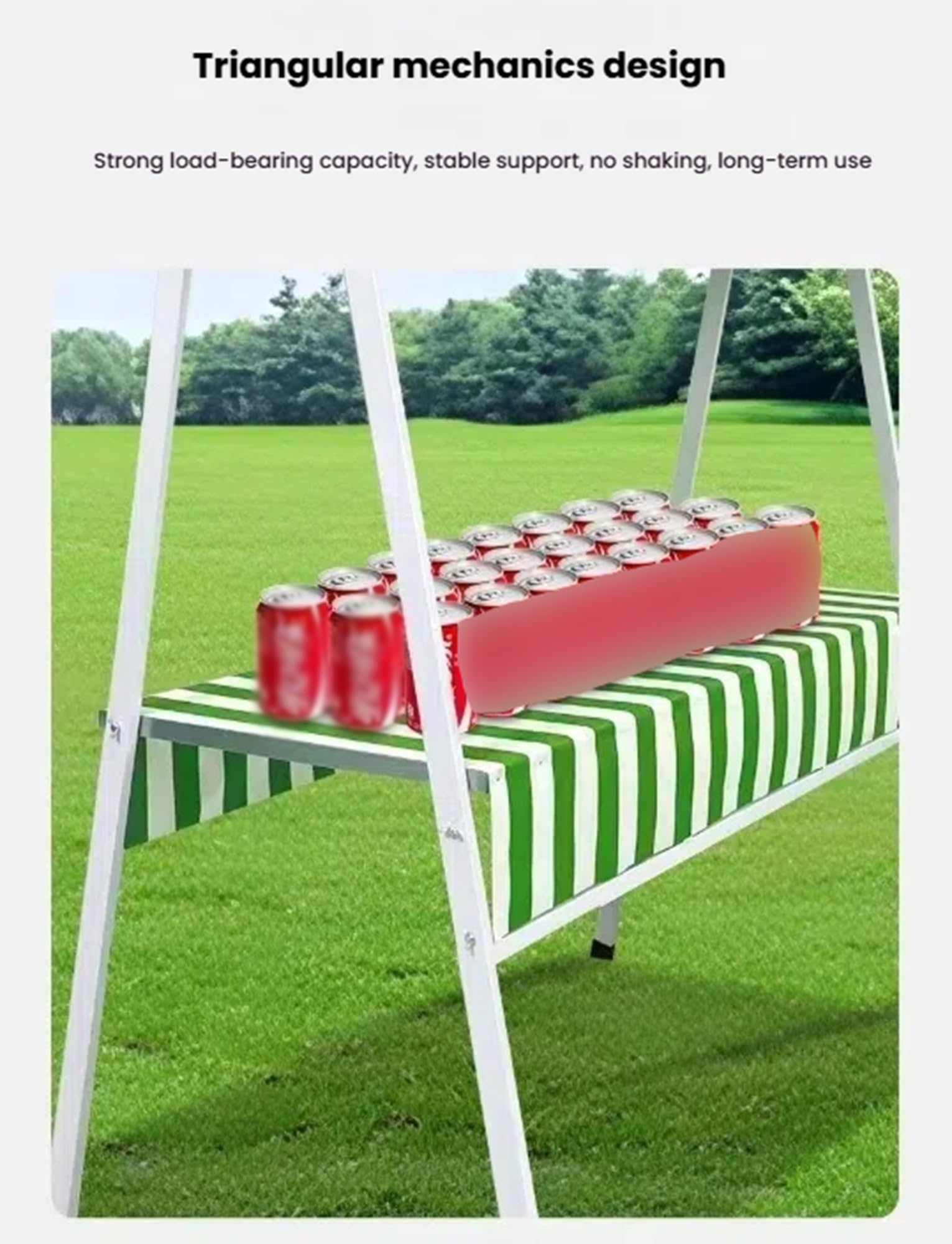 Puesto de Mercado agrícola, Puesto de Venta Ambulante, Carrito móvil de Comida callejera, Carrito de 4 Ruedas con toldo (130 x 60 x 200 cm)