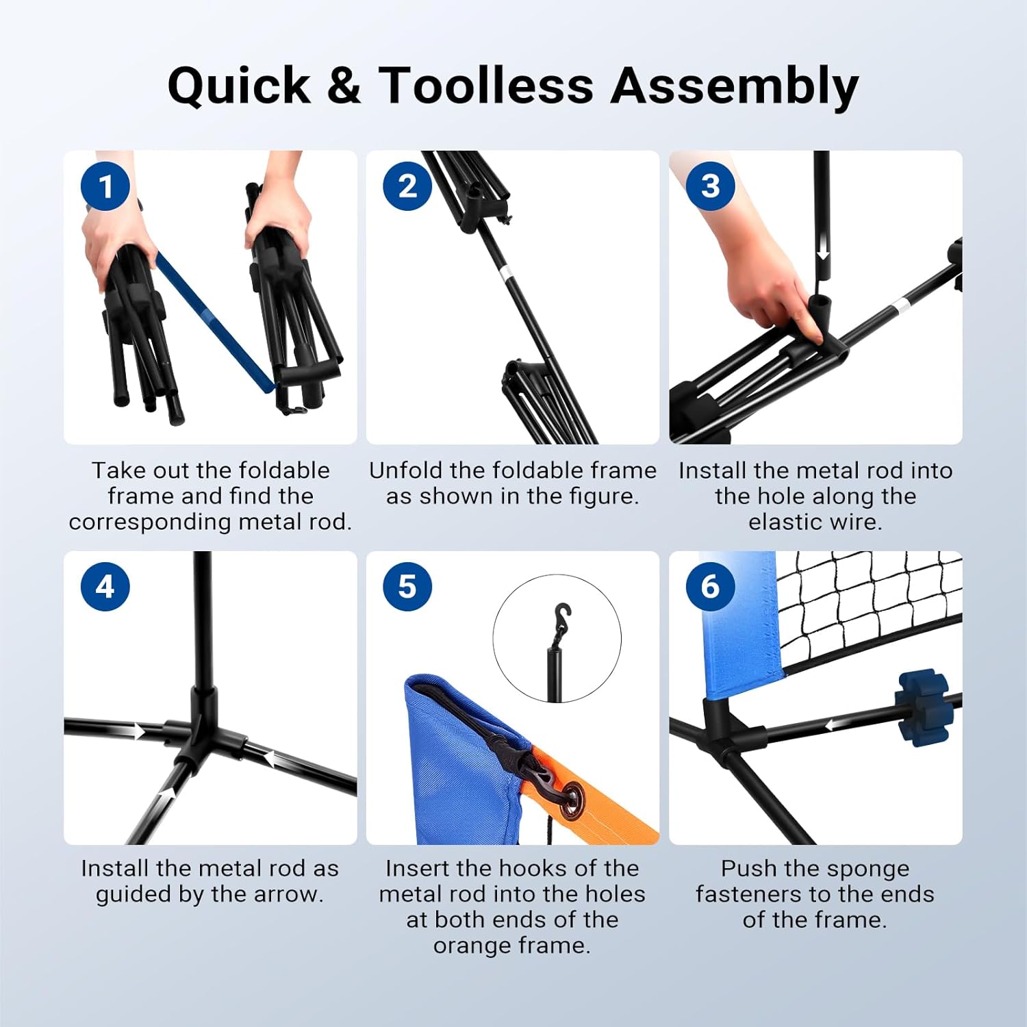 NEEWER Wide Pickleball Net, Small Portable Foldable Driveway Equipment Accessories for Indoor Outdoor Pickle Ball Training & Practice, No Tools Required