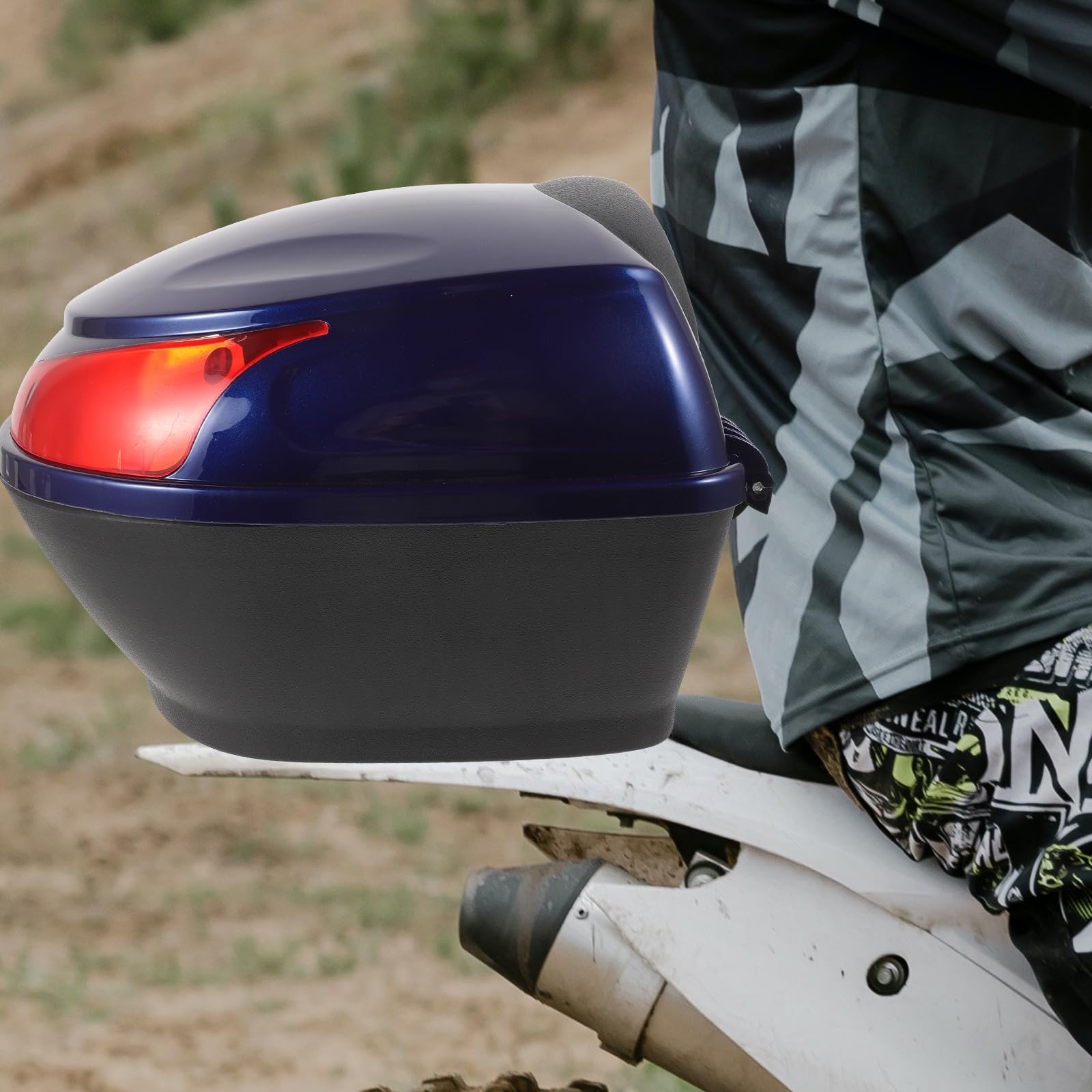 Valigia Per Motocicli e Veicoli Elettrici, Bauletto Posteriore in Plastica, Impermeabile, Facile Installazione, per Uso Quotidiano