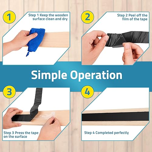 Miniatura 8 de PAULINN Cinta de viguetas de cubierta para cubierta de 4 x 50 pies, cinta intermitente de butilo para proteger vigas de cubierta de vigas de madera,