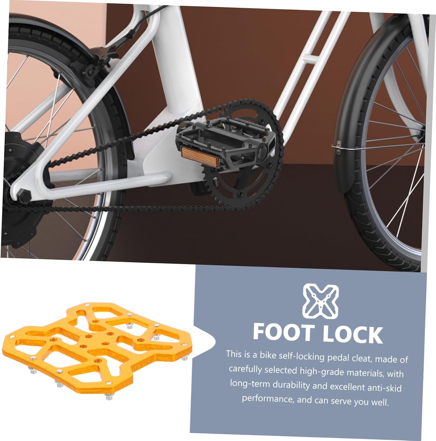 Abaodam Mountain Bike Pedal Replacement Self-Locking Cleat Adapter Plate Stylish and Modern Design Lightweight and Portable