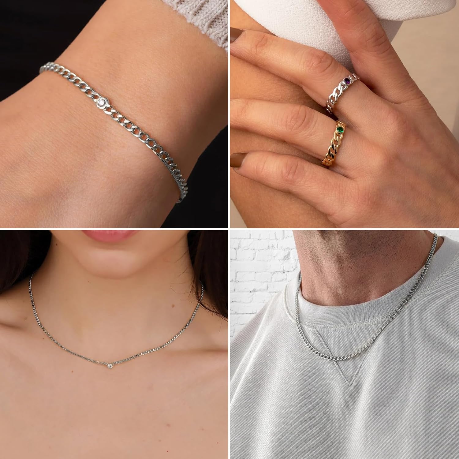 [33FT] Stainless Steel Curb Chains for Jewelry Making, 3.5mm Wide 304 Stainless Steel Cuban Link Chain Roll Bulk for DIY Jewelry Making Craft - Image 4