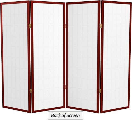 Miniatura 7 de Panel de ventana corto de 4 pies Shoji Screen - Palisandro - 4 paneles
