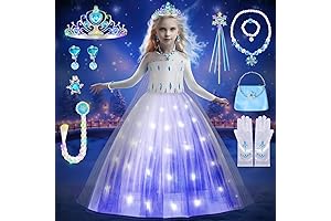 TOLOYE Princess Switch 3 Dress: Shimmering Elsa and Anna Gown for Royal Adventures