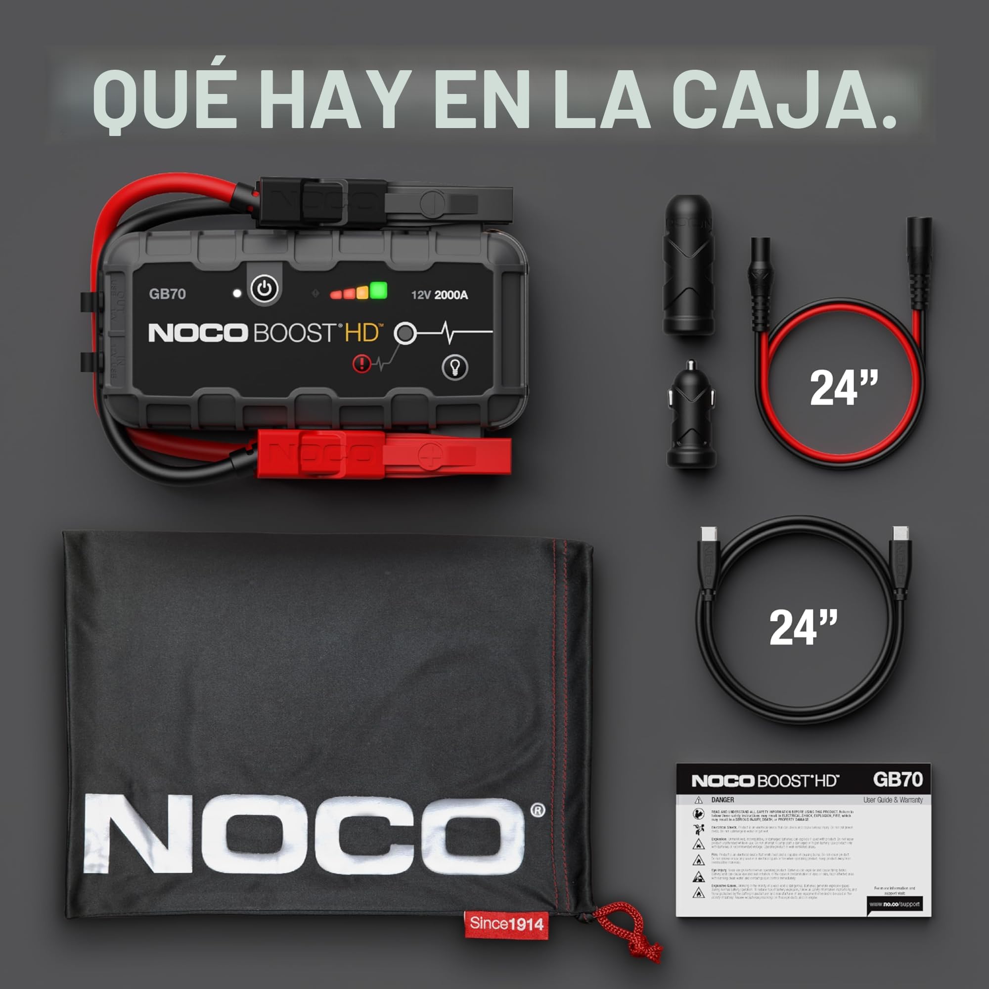 Amazon.com: NOCO Boost GB70: Arrancador de 2000 A UltraSafe