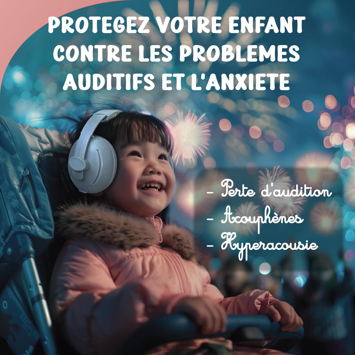 Casque Anti Bruit Bebe - Casque Anti-Bruit Enfant - Réduction Bruit de 25 dB Accessoire Bebe Naissance Protection Auditive Concert Avion lieu bruyant Pour Bébé 0 à 4 Ans Cadeau Bebe 1 An