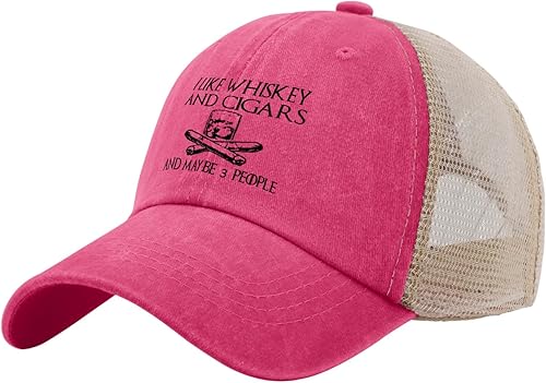 Miniatura 10 de Funny Hat I Like Whiskey and Cigars and Maybe 3 People Hat for Men Baseball Caps Adjustable Caps