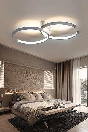 Fer Chandelier Noris Modern Design White Color Living Room Kitchen Hall White Led 2 Li Chandelier