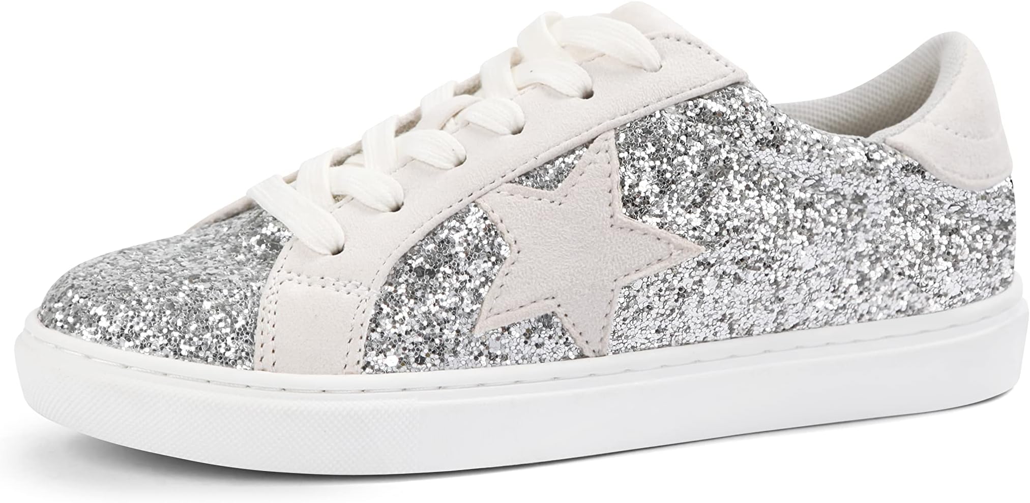 PARTY Women's Fashion Sneaker Lace Up Low Top Comfortable Cushioned Walking Shoes