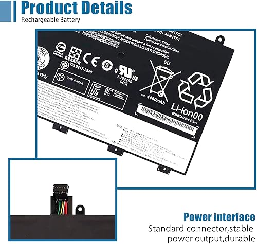 Miniatura 10 de L14M3P21 - Batería para laptop de 11.1 V, 45 Wh, 4050 mAh, repuesto para Lenovo IdeaPad 310S 320S 500S 510S 520S Edge 2-1580 Flex 3 1470 1480 Flex 4