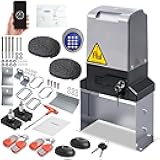 4400lbs Automatic Sliding Gate Opener with APP Control & 4 Remotes, 750W Heavy Duty Electric Sliding Gate Motor Kit with Wireless Keyboard for Sliding Gate Opener Up to 40ft