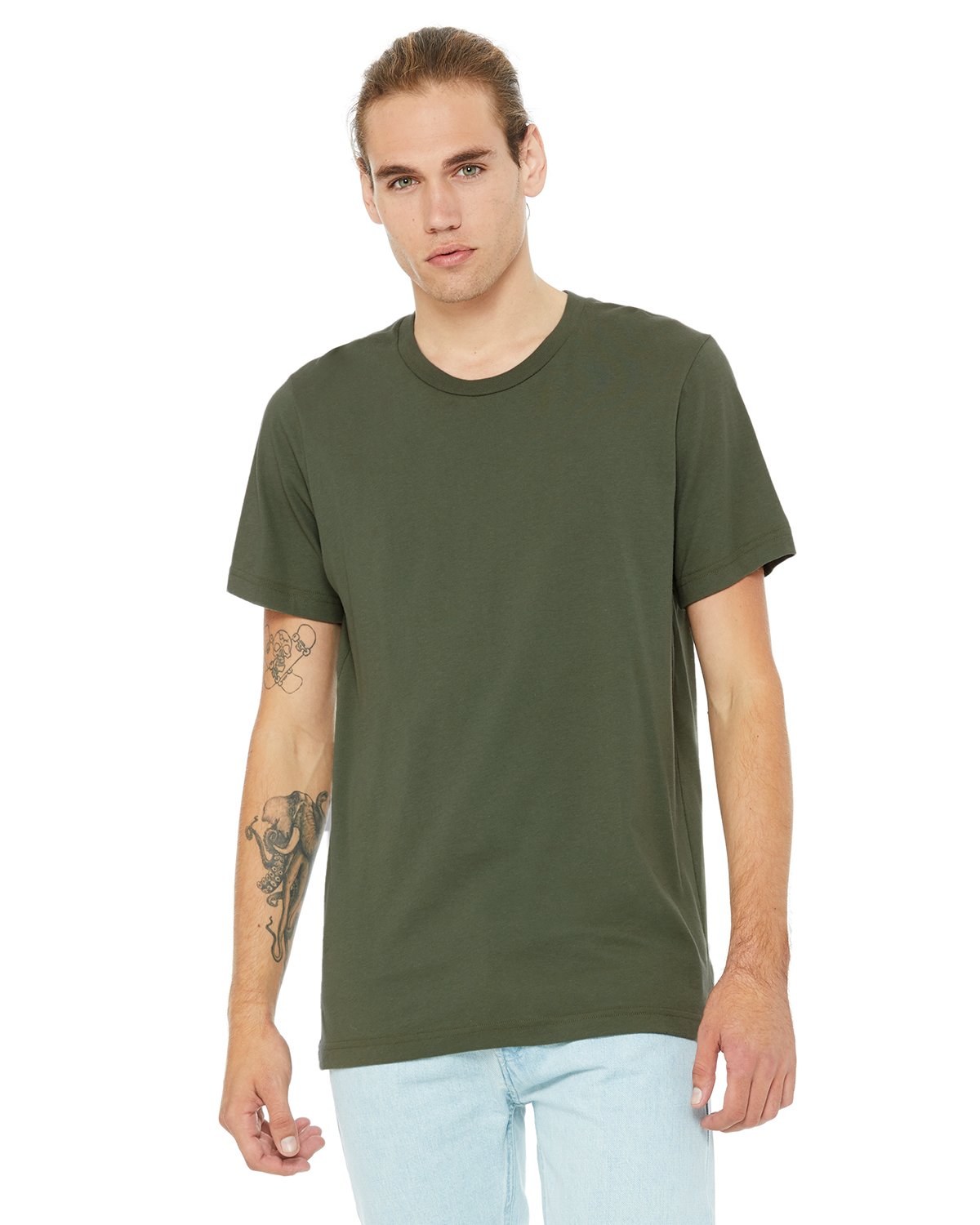 Canvas Unisex Crew Neck T Military Green