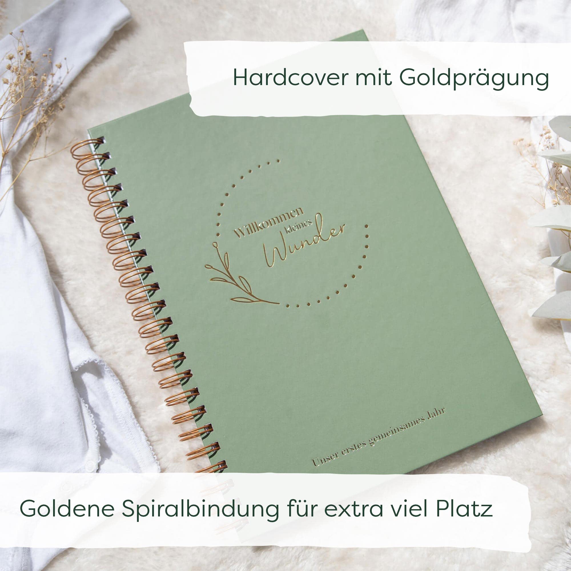 VISUAL STATEMENTS - Babyalbum "Willkommen kleines Wunder" - Erinnerungsbuch