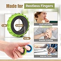 Vista 4 de Juguetes sensoriales para adultos, paquete de 12 anillos giratorios de textura, juguetes sensoriales para aliviar el estrés para niños con TDAH