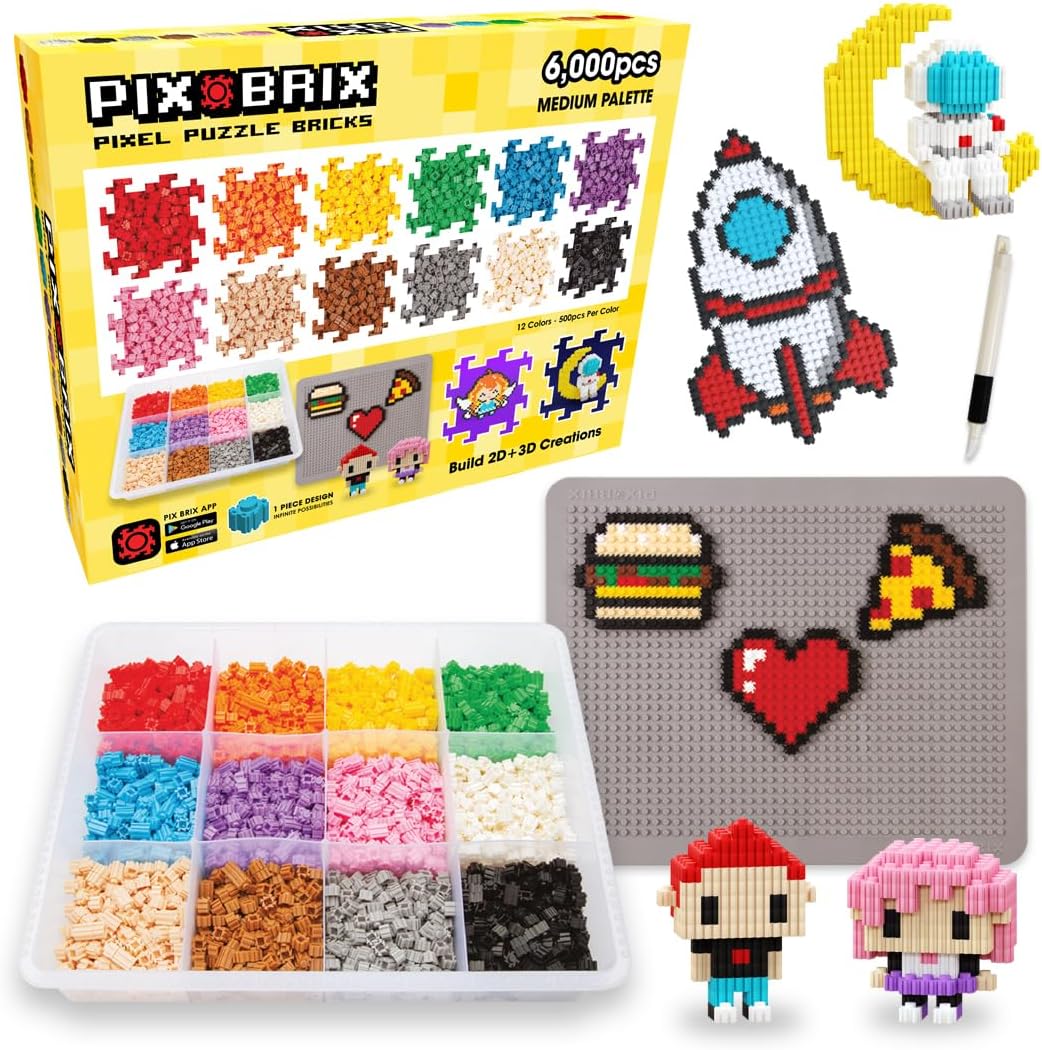 Pix Brix - 6,000 Piece Pixel Art Container