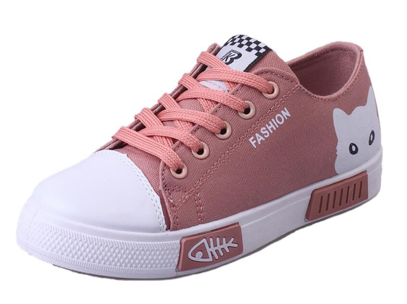 Amazon | [Wanghong] スニーカー 猫柄 ズックシューズ