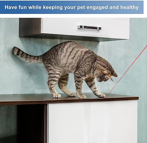 Miniatura 6 de Juguetes para gatos, puntero láser, recargable, juguete láser interactivo, juguetes para gatos de interior, gatitos, perros, linterna LED, 7