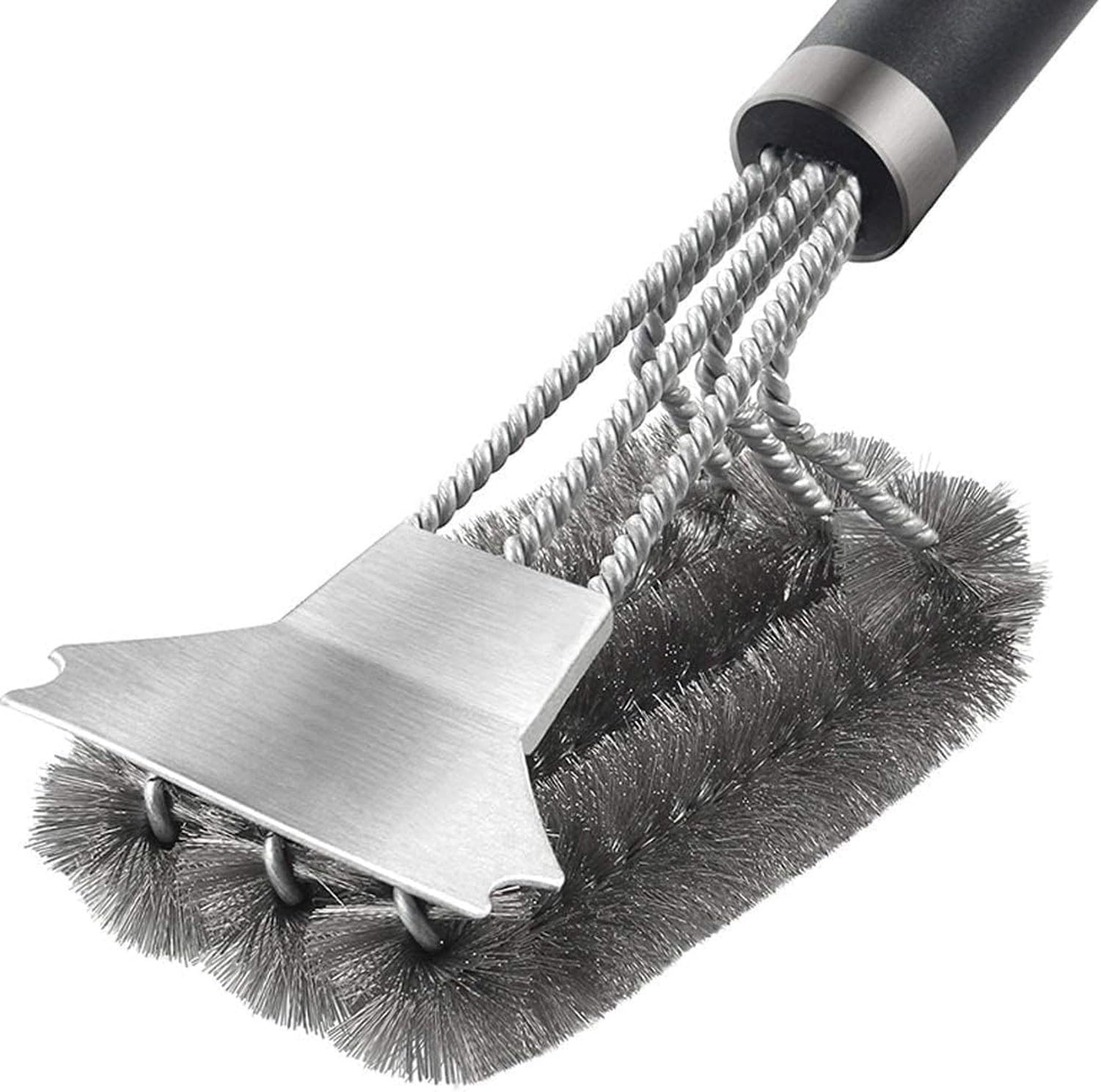 Cepillo Limpieza Barbacoa de Acero Inoxidable, Cepillo para Parrilla Potente, Herramienta de Limpieza de Barbacoa Accesorio de Cocción con Raspadores de Parilla