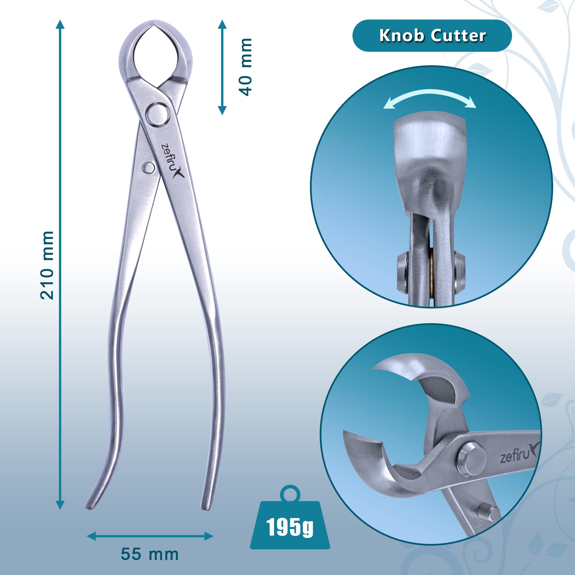 Pince à Bonsaï Rankomu - Acier Inoxydable 210mm - Pour Fil Et Taille Précise - Jardinage