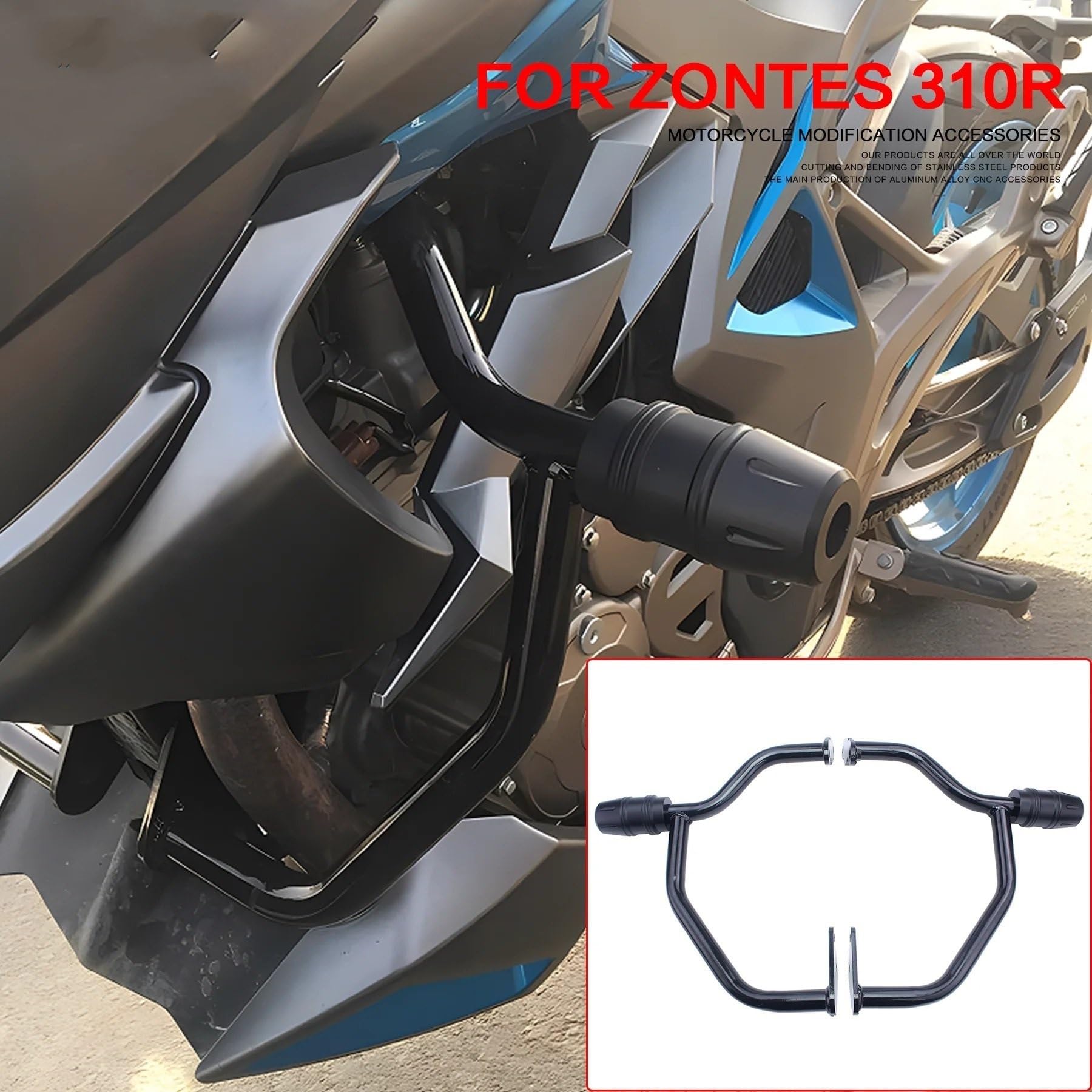 bloków zderzaka Pasuje do ZONTES ZT310R ZT350R 310R R1 R2 350R 2019-2024 boczny zderzak motocykla osłona przed uderzeniem silnika Gmoli Motocyklowych