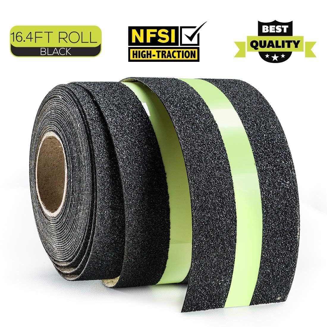 2 Rollos Cinta Antideslizante, 5CM X 10M Tiras Antideslizante Escaleras Autoadhesivo Brillan en la Oscuridad para Escaleras, Reducen el Riesgo Resbalones para Superficies Resbaladizas