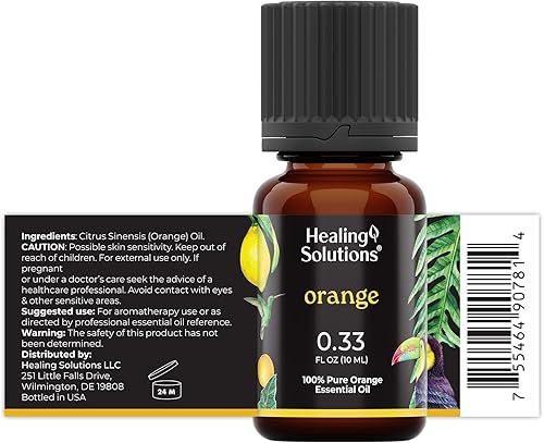 Miniatura 2 de Healing Solutions Aceites de 0.3 fl oz - Aceite esencial de naranja silvestre - 0.33 onzas líquidas