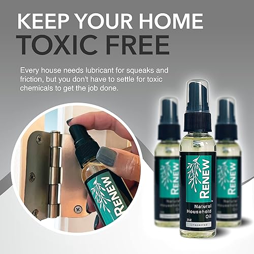 Miniatura 5 de Renueva aceite natural para el hogar sin perfume de 2 onzas, lubricante de cadena y rodillo, lubricante para bicicleta, puerta de garaje, bisagra de