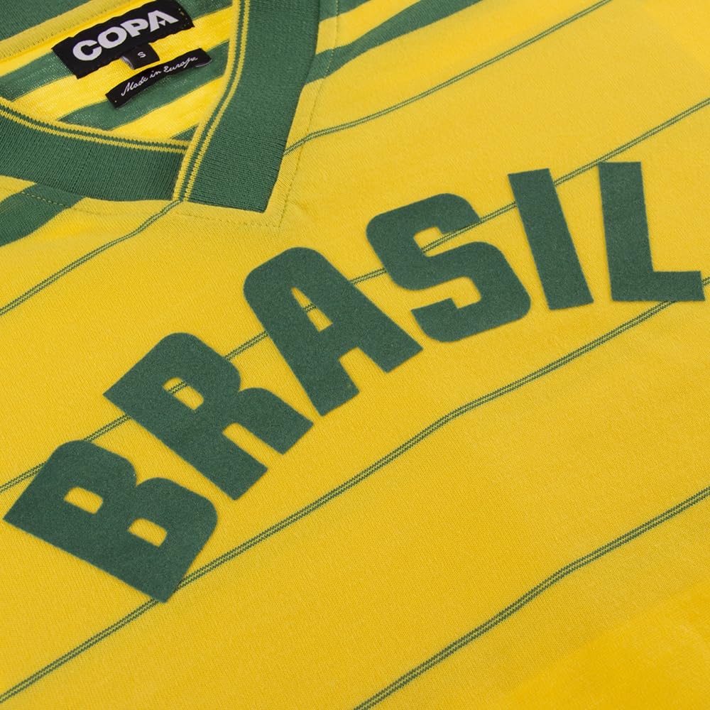Copa - Brasil 1984 - Camiseta de Fútbol Retro - Hombre - Amarilla