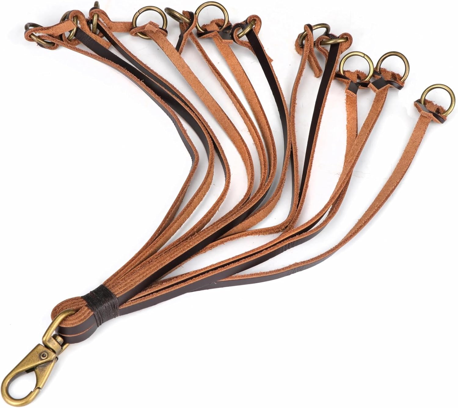 Duck Call Lanyard Tourbon Hunting Gun Accessories Genuine Leather Game Birds Hanger Duck Strap 12 loops for Shooting