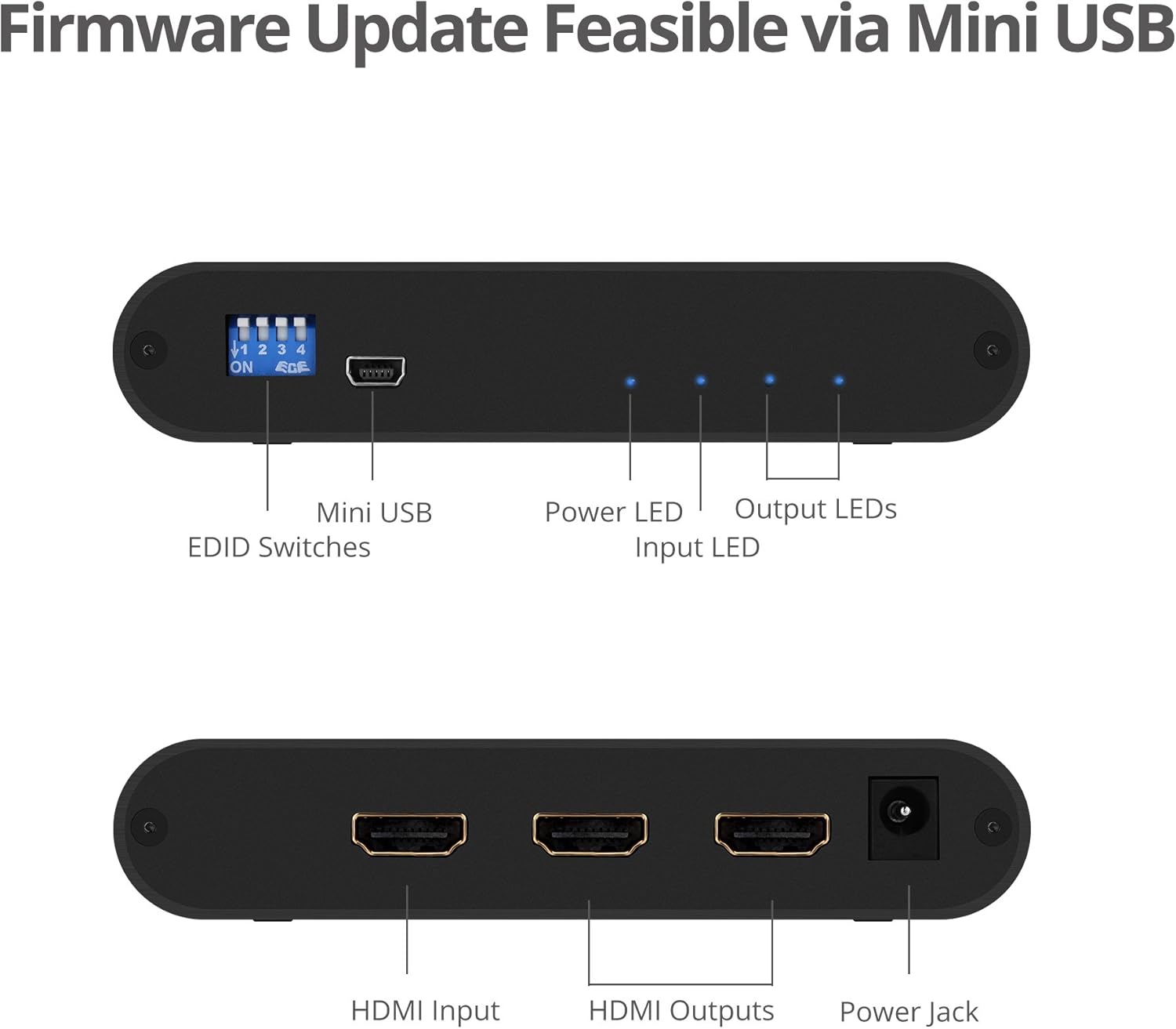 Buу 1 gеt 1 SIIG 4K 1x2 HDMI Splitter with EDID Management | 4:4:4, 4K @60Hz, HDCP 2.2, 18Gbps | Auto Scaling, Low Heat | 1 in 2 Out