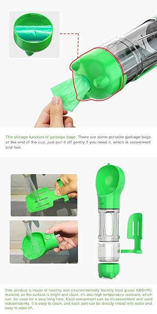 Foto 5 de 6 de FTRONGRT Botella de Agua para Perro para Caminar, Caja de Comida para Perros