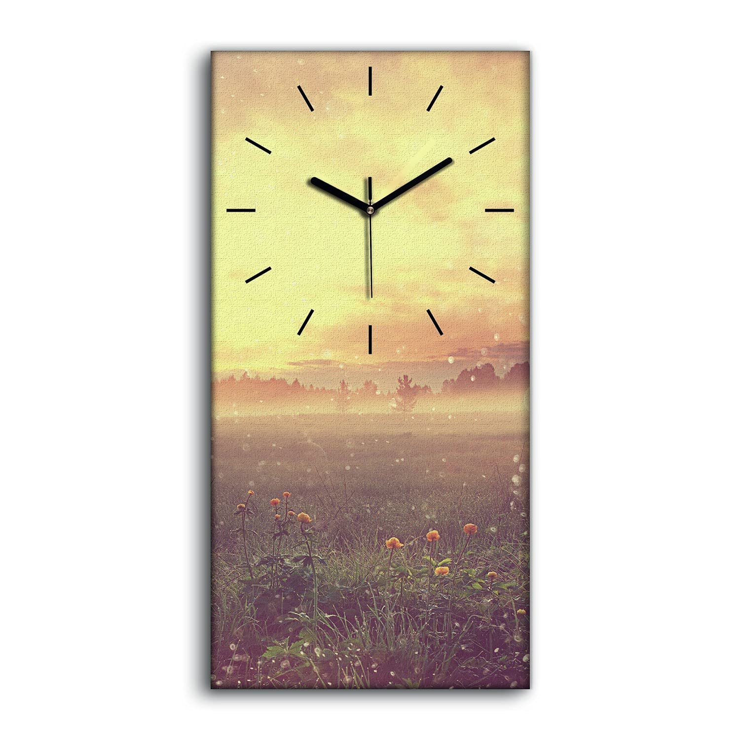 Horloge Art Moderne Image Sunset Toile de Qualité Supérieure 30x60cm Coloray