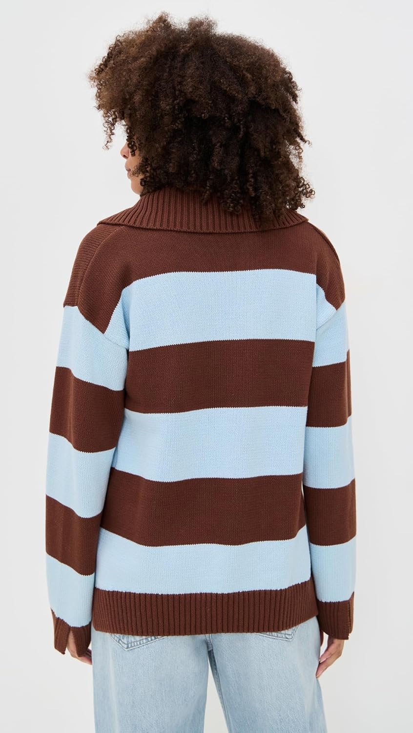 English Factory Women's Stripe Rugby Collared Sweater - Image 3