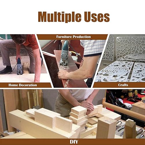 Miniatura 7 de 48 hojas de sierra de calar, juego de hojas de sierra de calar con mango en T, multiusos, hojas de sierra HCS/HSS para madera, plástico, corte de