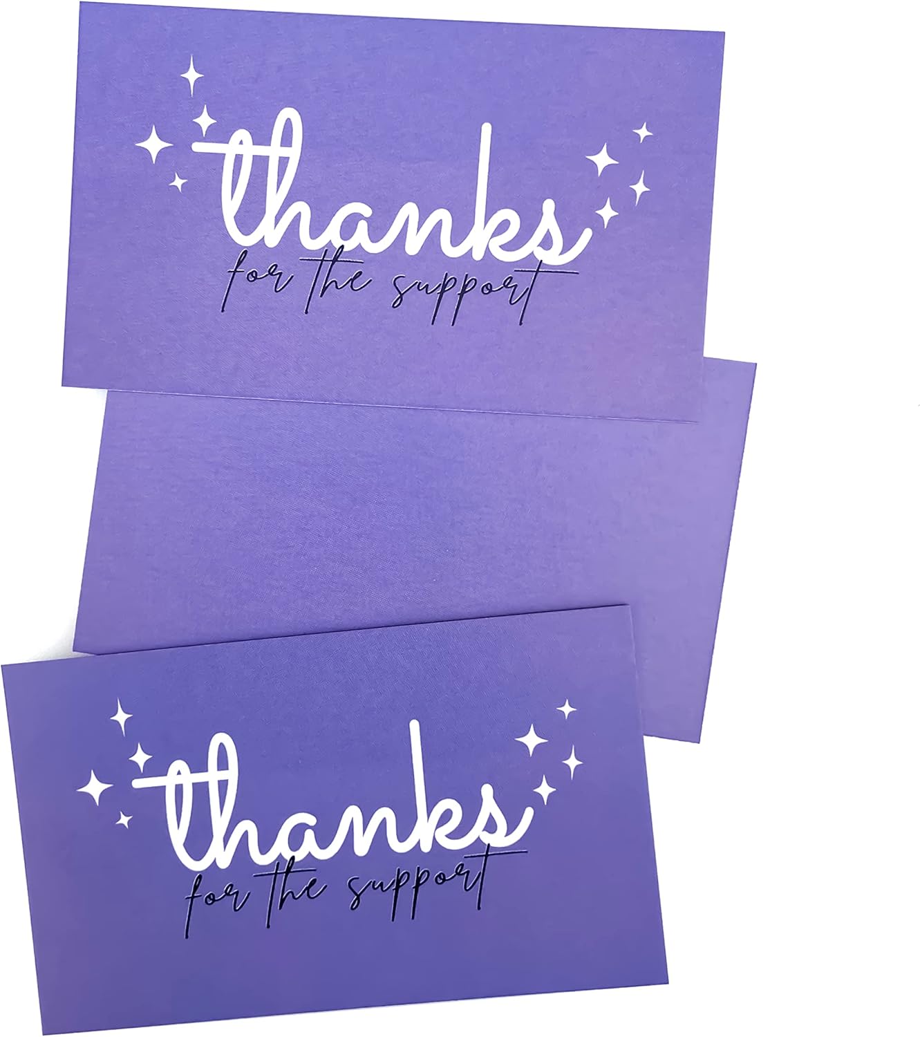 RXBC2011 Thank you for the support Card Package Insert Thank you for your order Cards for Online business Pack of 100 Purple - Image 6