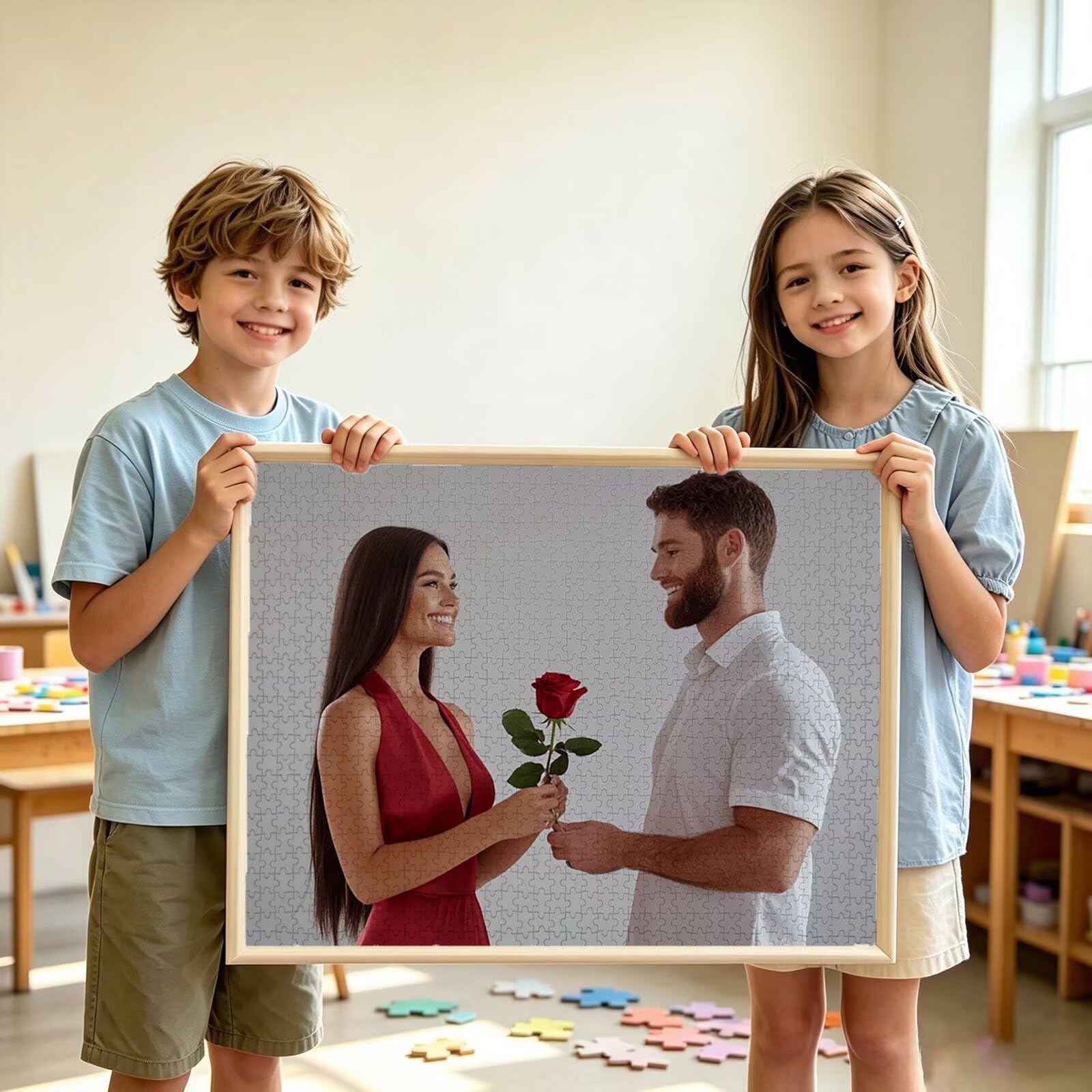 Personalisiertes Puzzle 2000 Teile Holzpuzzle mit Eigenem Foto Puzzle W-273