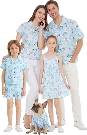 Hawaii Hangover Family Matching Hawaiian Clothes, Classic Marlin Blue | Family matching Hawaiian outfits, Classic Marlin Blue, 100% cotton, machine washable, tropical print, luaus, cruises