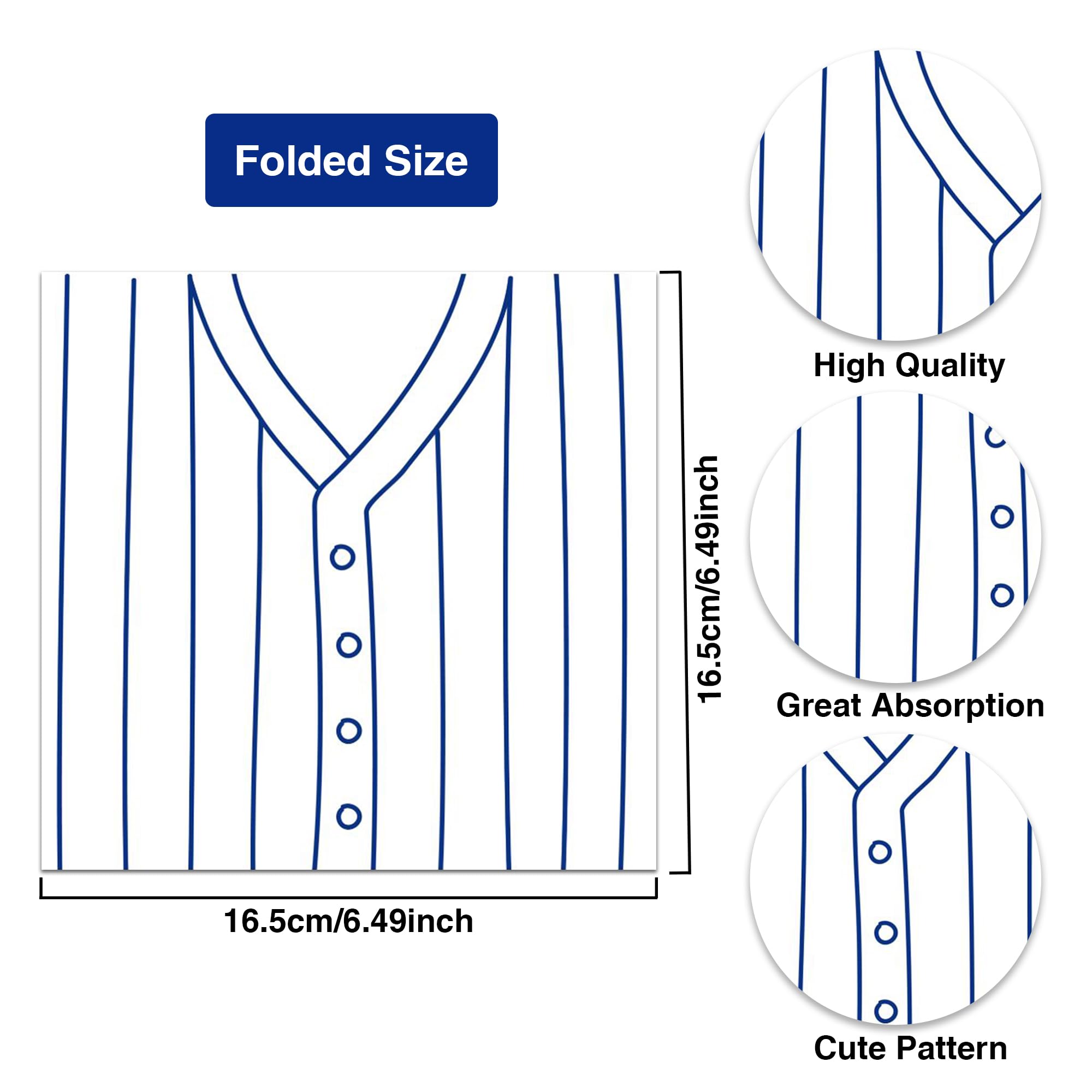 Baseball Themed Party Napkins 4 Ply Napkins Baseball Disposable Lunch Dinner Paper Napkin Set for Theme Party,Birthday Party Baby Shower 40Pcs