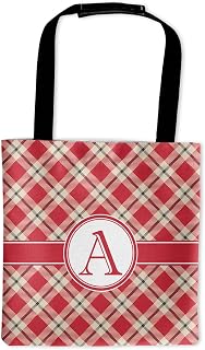YouCustomizeIt Personalized Red & Tan Plaid Auto Back Seat Organizer Bag
