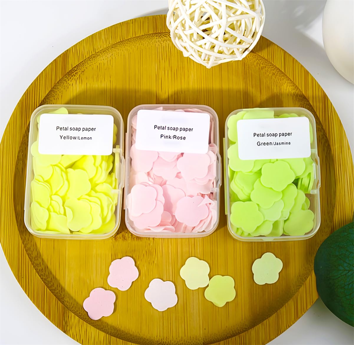 Portable Disposable Hand Soap Sheets - 4 Scented, Dissolving Paper Soap for Travel & Camping | Kids & Adults (4 Boxes)