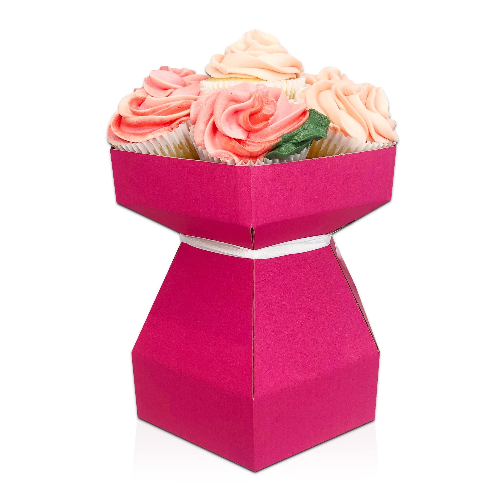 The Cake Decorating Co. Cupcake Bouquet Box Kit Cerise Pink