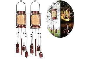 Solar Wind Chimes for Outside,【Latest Version】 IP65 Waterproof Farmhosue Wind Chimes