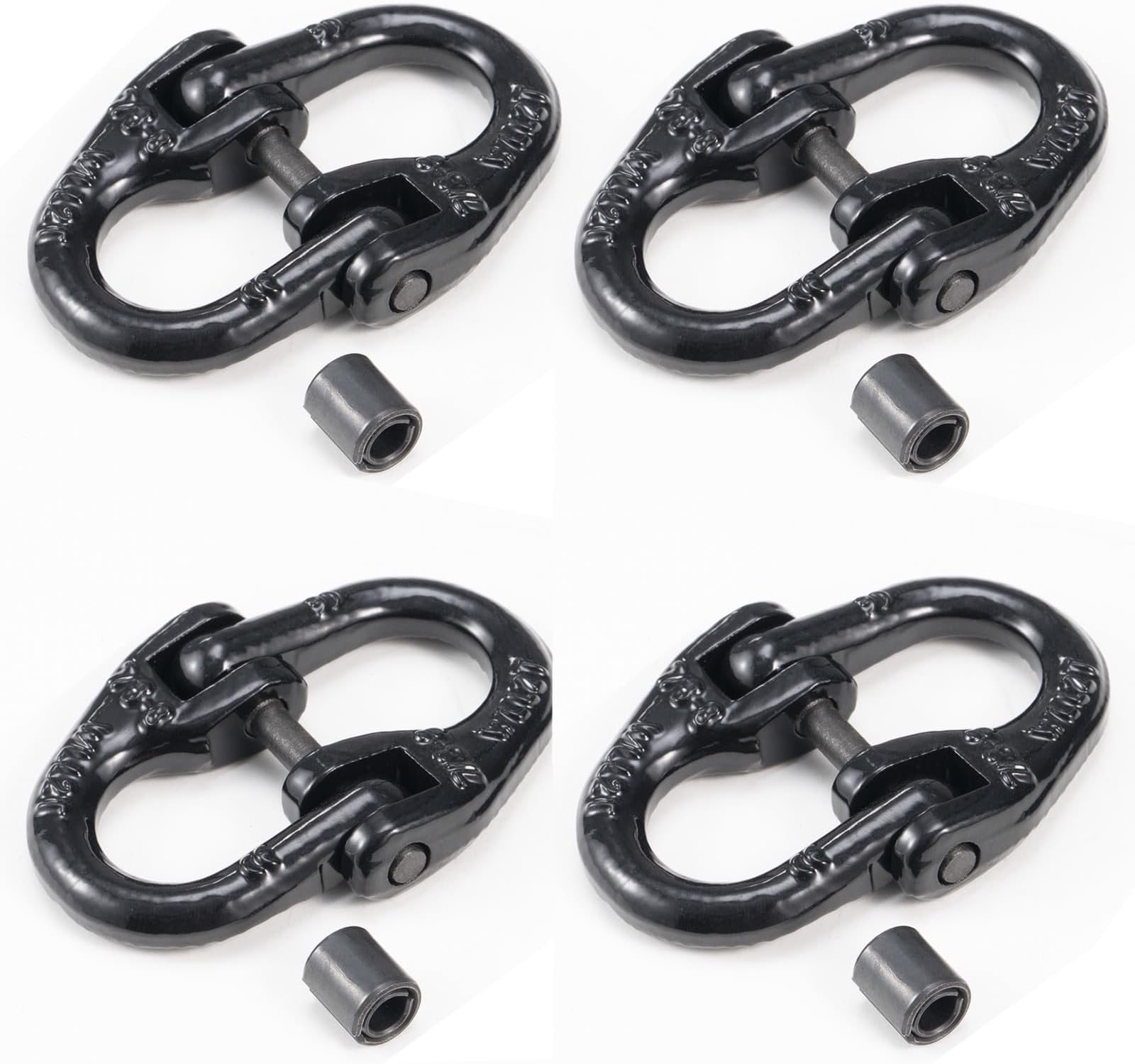 G80 Alloy Steel Hammer Lock Coupling Link, Heavy Duty 1/2 Inch Tow Hitch Hammerlock Chain Connector, Trailer Safety Chain Adapter Connector Link Hammerlock, 12000 lbs Working Load Limit(4 Pack)