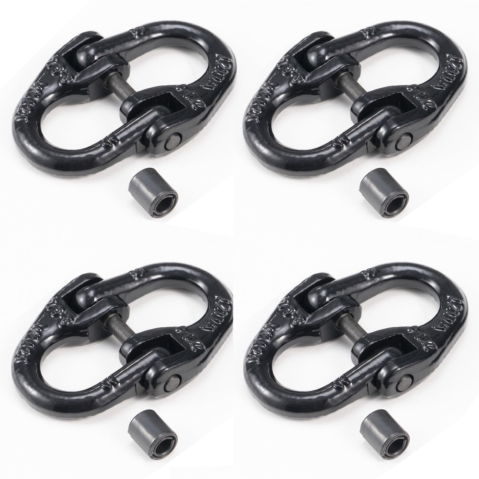 G80 Alloy Steel Hammer Lock Coupling Link, Heavy Duty 1/2 Inch Tow Hitch Hammerlock Chain Connector, Trailer Safety Chain Adapter Connector Link Hammerlock, 12000 lbs Working Load Limit(4 Pack)