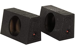 QBomb Single 12 Inch Sealed Subwoofer Sub Boxes, Bedliner Spray, 2-Pack