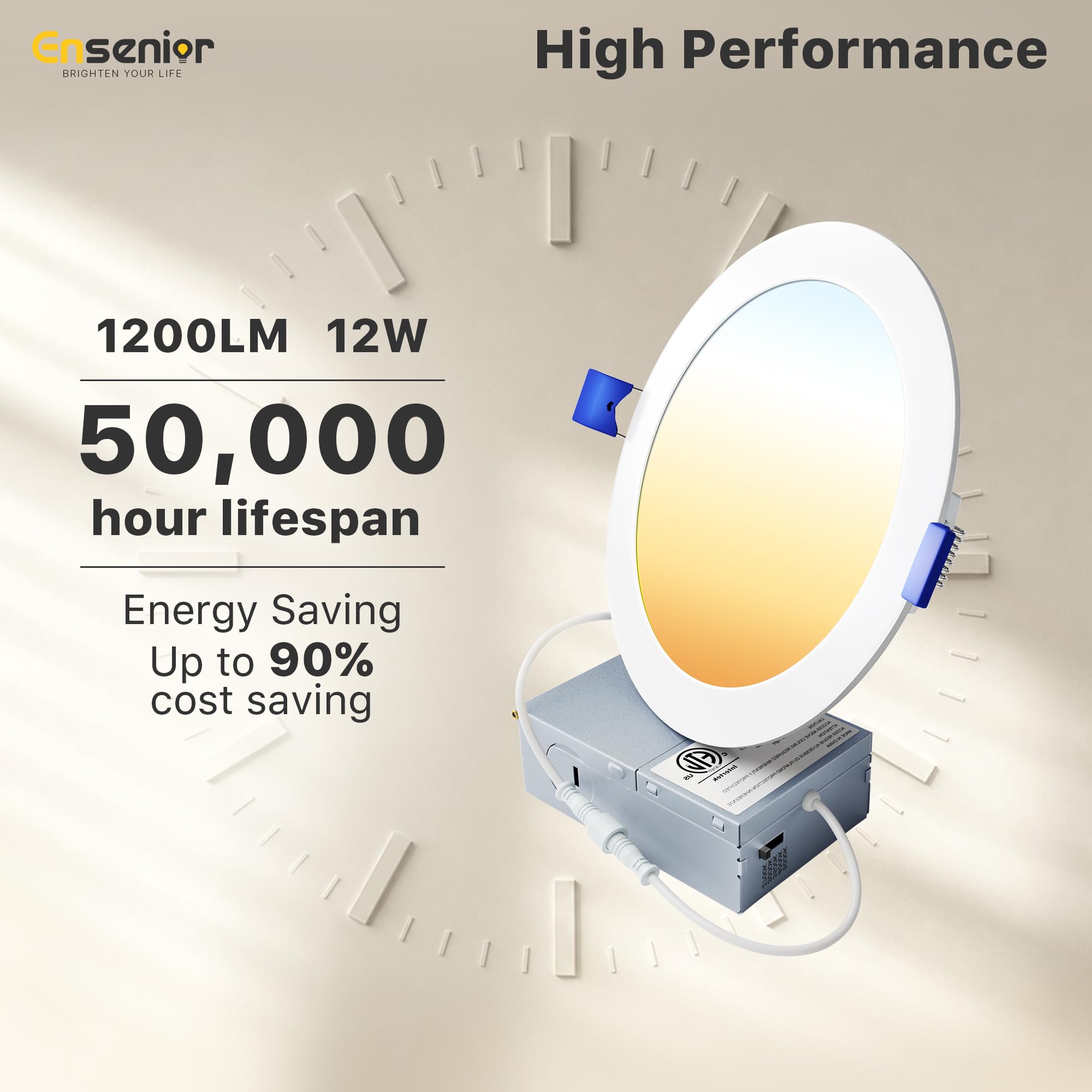 Ensenior LED Recessed Lights - 12 Pack -6
