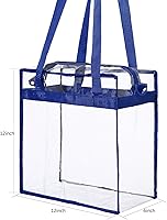 Vista 27 de BAGAIL Bolsas transparentes aprobadas para estadios con cierre de cremallera, bandolera bandolera con correa ajustable